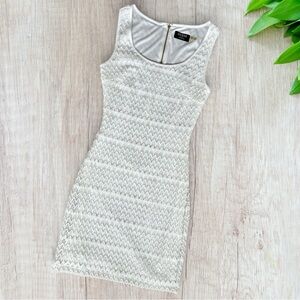 Guess White Lace Crochet Lined Bodycon Party Dress